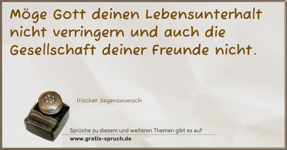 Spruchbild: Gottes Segen Sprüche