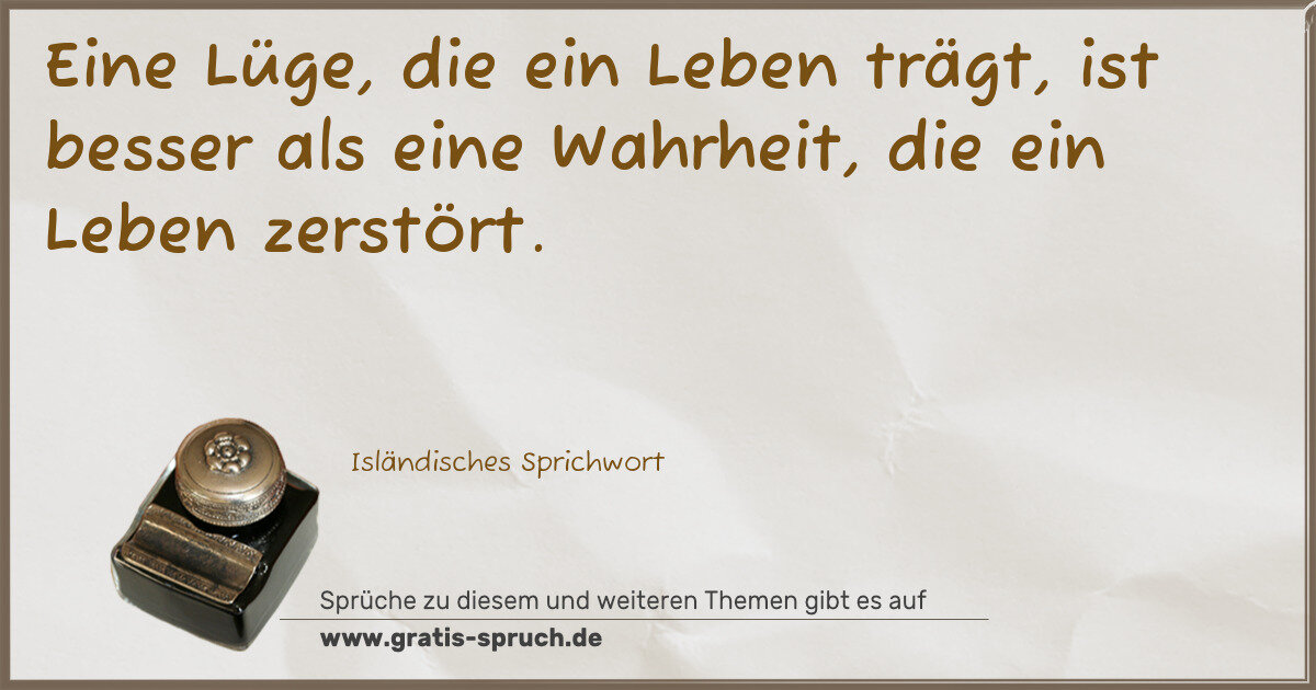 Spruchbild: aus Island Sprüche