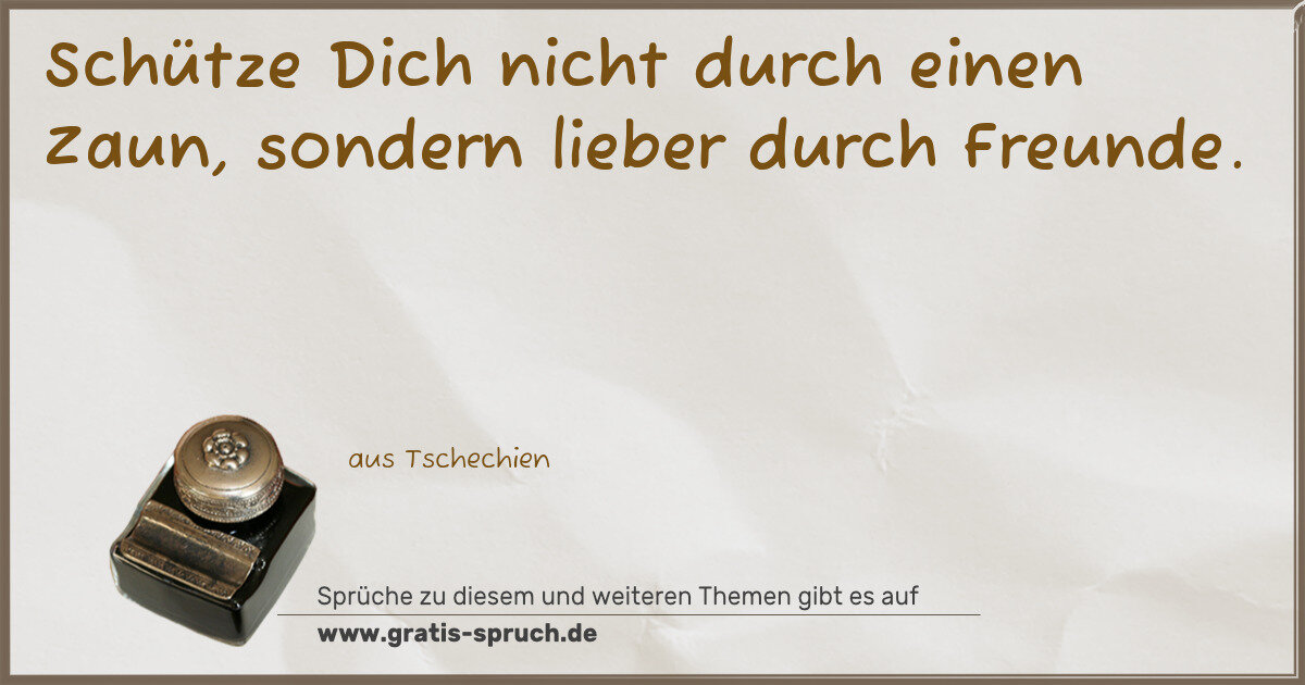 Spruchbild: aus Tschechien Sprüche