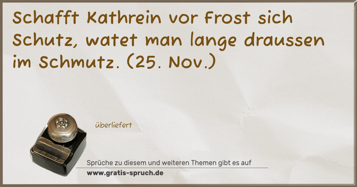 Spruchbild: Sprüche im November