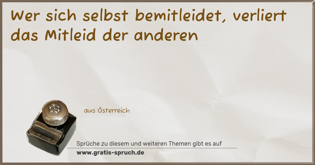 Spruchbild: aus Österreich Sprüche