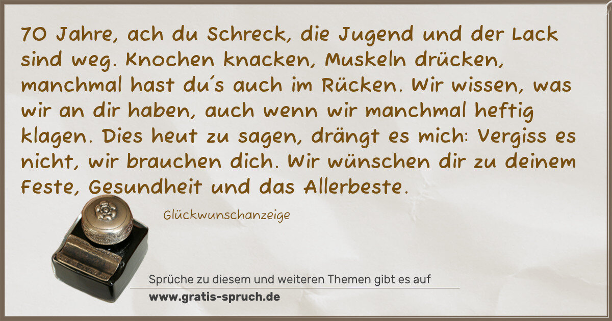 Spruchbild: Sprüche für Runde Geburtstage