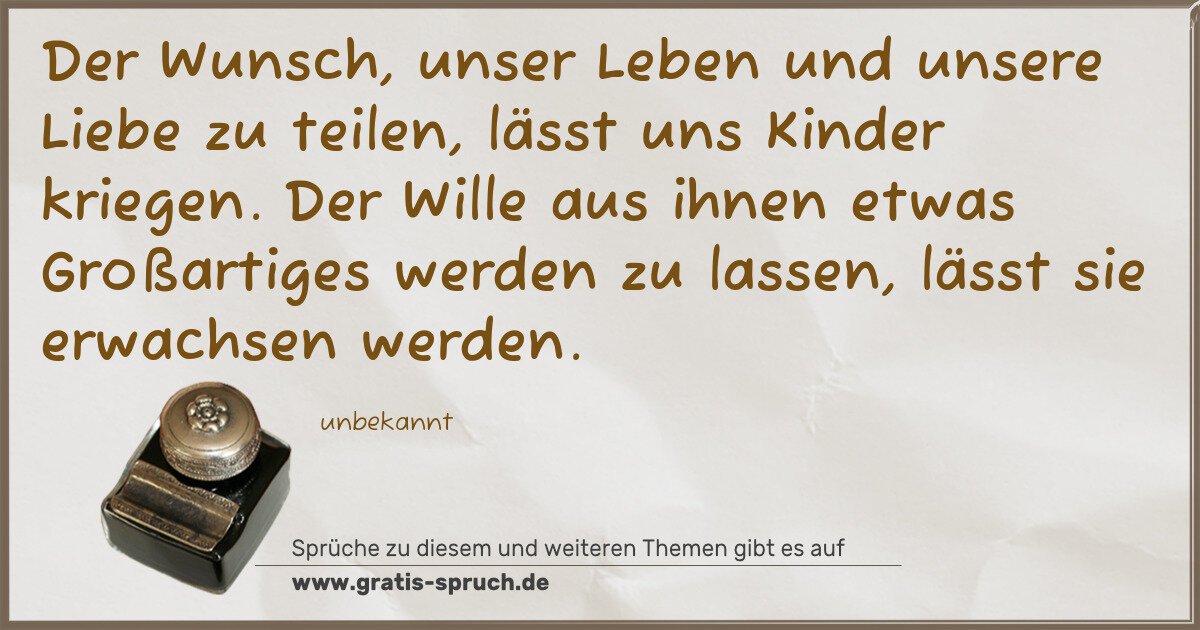 Spruchbild: Sprüche zur Geburt